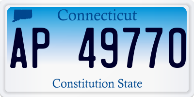 CT license plate AP49770