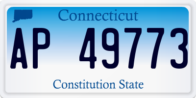 CT license plate AP49773