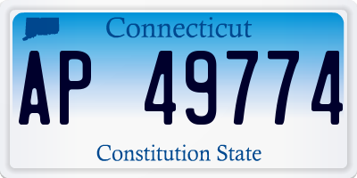 CT license plate AP49774
