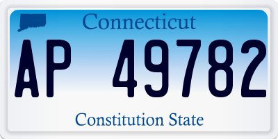 CT license plate AP49782