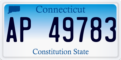 CT license plate AP49783