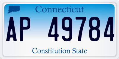 CT license plate AP49784