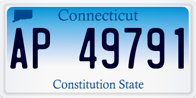 CT license plate AP49791
