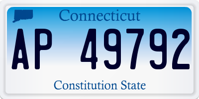 CT license plate AP49792