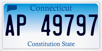 CT license plate AP49797