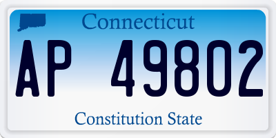 CT license plate AP49802