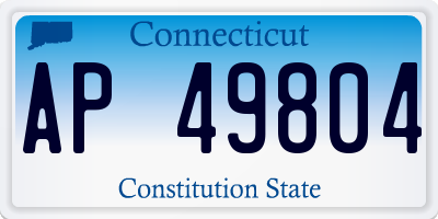 CT license plate AP49804