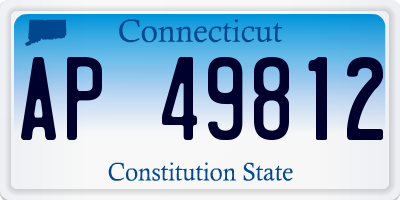 CT license plate AP49812
