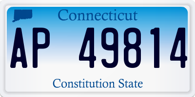 CT license plate AP49814