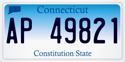 CT license plate AP49821