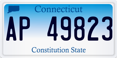 CT license plate AP49823