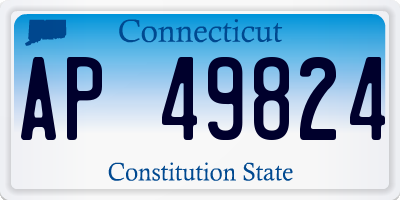 CT license plate AP49824