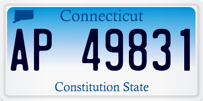 CT license plate AP49831