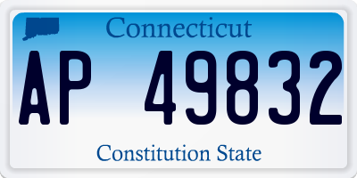 CT license plate AP49832