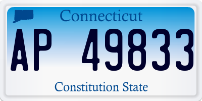 CT license plate AP49833