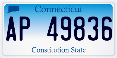 CT license plate AP49836
