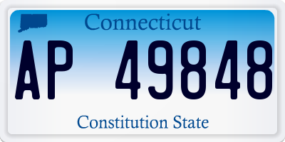 CT license plate AP49848