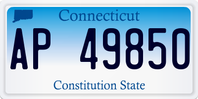 CT license plate AP49850