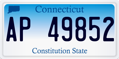 CT license plate AP49852