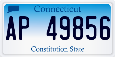 CT license plate AP49856