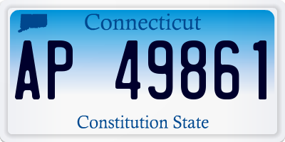 CT license plate AP49861