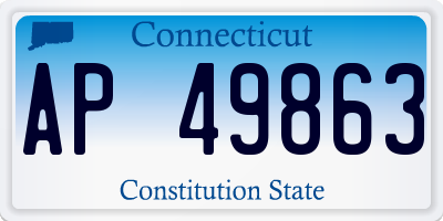 CT license plate AP49863
