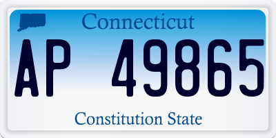 CT license plate AP49865
