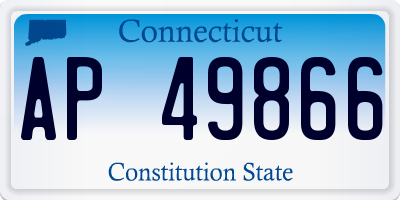 CT license plate AP49866