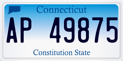 CT license plate AP49875