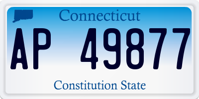 CT license plate AP49877