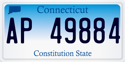 CT license plate AP49884