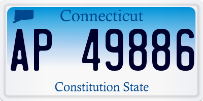 CT license plate AP49886