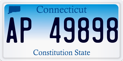 CT license plate AP49898