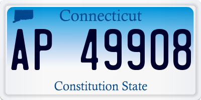 CT license plate AP49908