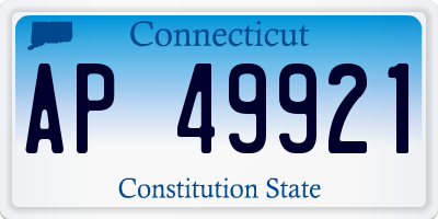 CT license plate AP49921