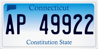 CT license plate AP49922