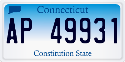 CT license plate AP49931
