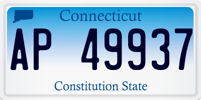 CT license plate AP49937