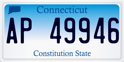 CT license plate AP49946
