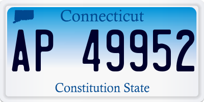 CT license plate AP49952