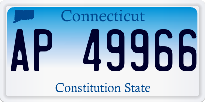 CT license plate AP49966