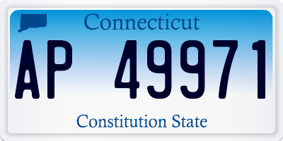 CT license plate AP49971