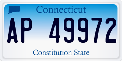 CT license plate AP49972