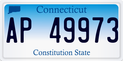 CT license plate AP49973