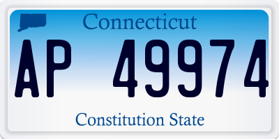 CT license plate AP49974