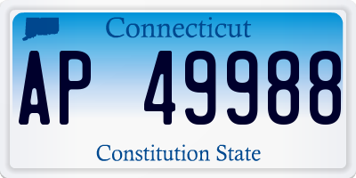 CT license plate AP49988