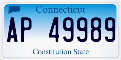 CT license plate AP49989