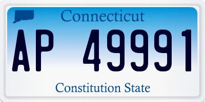 CT license plate AP49991