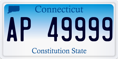 CT license plate AP49999