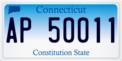 CT license plate AP50011